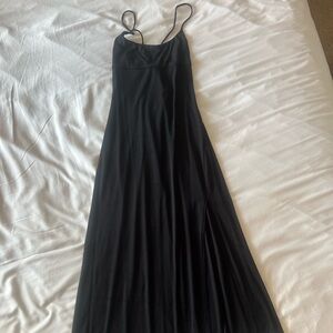 aritzia wilfred cross back maxi dress